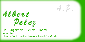 albert pelcz business card